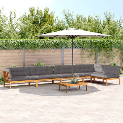 vidaXL Salon de jardin 6 pcs en palettes avec coussins en bois d'acacia