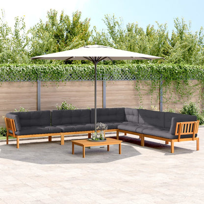 vidaXL 6-tlg. Garten-Sofagarnitur aus Paletten mit Kissen Akazienholz