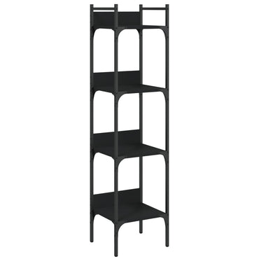 vidaXL Bücherregal 4 Böden Schwarz 35x30x138,5 cm Holzwerkstoff