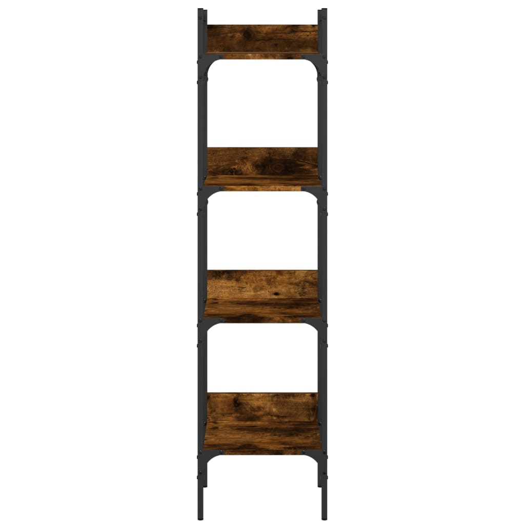 vidaXL Bücherregal 4 Böden Räuchereiche 35x30x138,5 cm Holzwerkstoff
