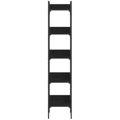 vidaXL Bücherregal 5 Böden Schwarz 35x30x174 cm Holzwerkstoff