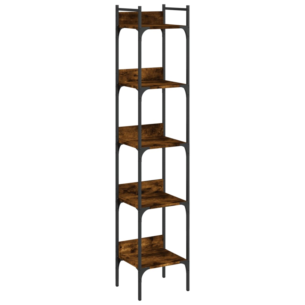 vidaXL Bücherregal 5 Böden Räuchereiche 35x30x174 cm Holzwerkstoff