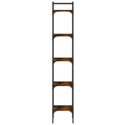 vidaXL Bücherregal 5 Böden Räuchereiche 35x30x174 cm Holzwerkstoff