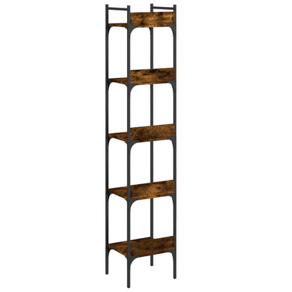 vidaXL Bücherregal 5 Böden Räuchereiche 35x30x174 cm Holzwerkstoff