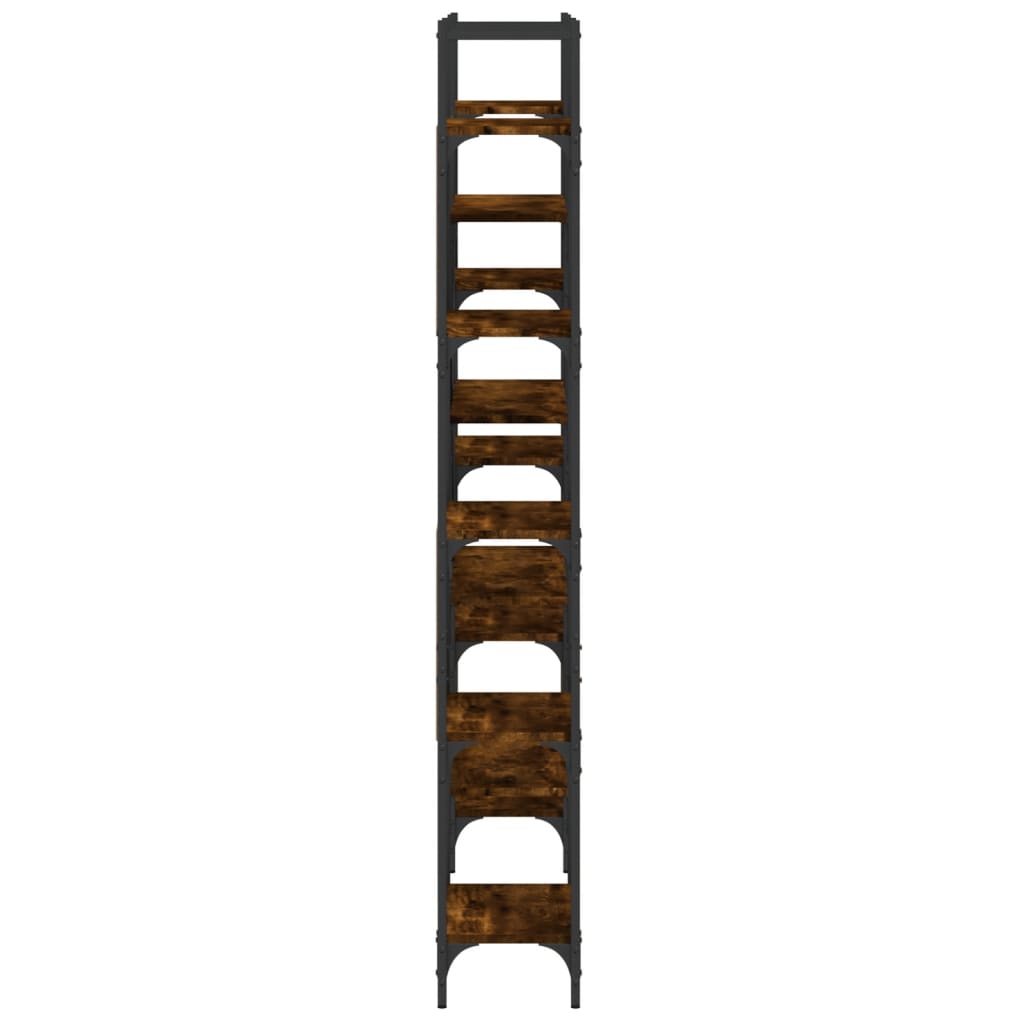 vidaXL Bücherregal Räuchereiche 155,5x24x166,5 cm Holzwerkstoff