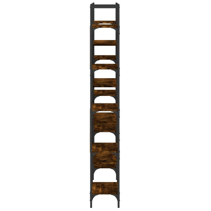 vidaXL Bücherregal Räuchereiche 155,5x24x166,5 cm Holzwerkstoff
