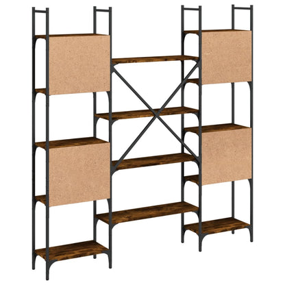 vidaXL Bücherregal Räuchereiche 155,5x24x166,5 cm Holzwerkstoff