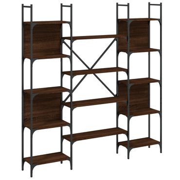 vidaXL Bücherregal Braun Eichen-Optik 155,5x24x166,5 cm Holzwerkstoff