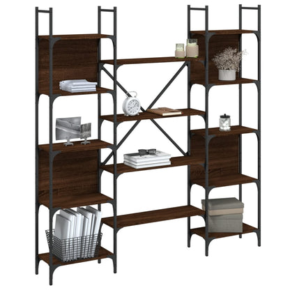 vidaXL Bücherregal Braun Eichen-Optik 155,5x24x166,5 cm Holzwerkstoff