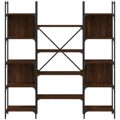 vidaXL Bücherregal Braun Eichen-Optik 155,5x24x166,5 cm Holzwerkstoff