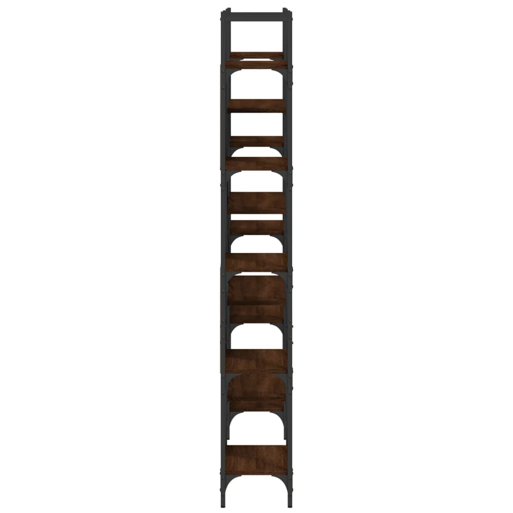vidaXL Bücherregal Braun Eichen-Optik 155,5x24x166,5 cm Holzwerkstoff