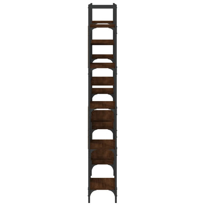 vidaXL Bücherregal Braun Eichen-Optik 155,5x24x166,5 cm Holzwerkstoff