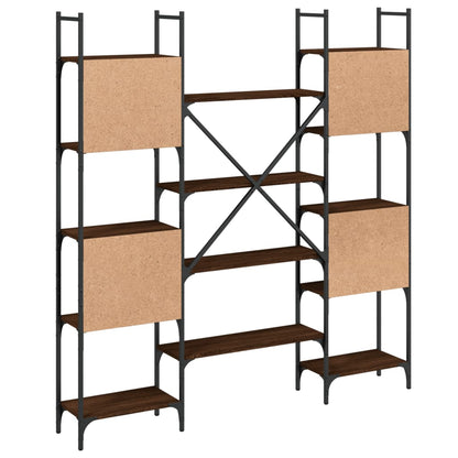 vidaXL Bücherregal Braun Eichen-Optik 155,5x24x166,5 cm Holzwerkstoff