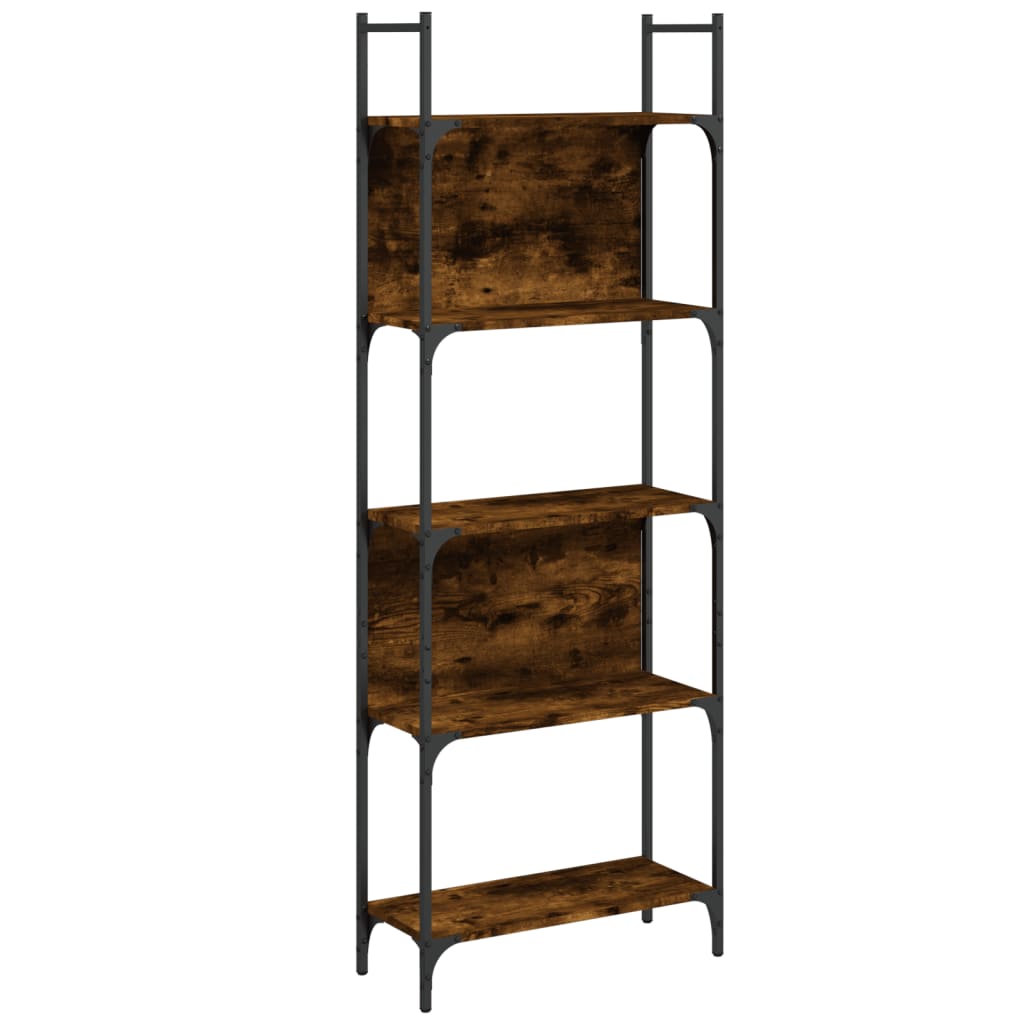 vidaXL Bücherregal 5 Böden Räuchereiche 60,5x24x166,5 cm Holzwerkstoff
