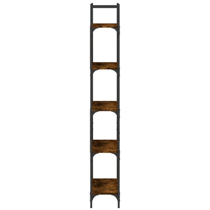 vidaXL Bücherregal 5 Böden Räuchereiche 60,5x24x166,5 cm Holzwerkstoff