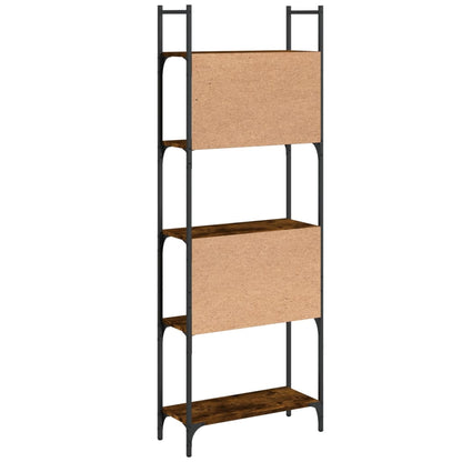 vidaXL Bücherregal 5 Böden Räuchereiche 60,5x24x166,5 cm Holzwerkstoff