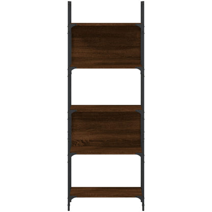vidaXL Bücherregal 5 Böden Braun Eichen-Optik 60,5x24x166,5 cm