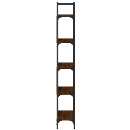 vidaXL Bücherregal 5 Böden Braun Eichen-Optik 60,5x24x166,5 cm