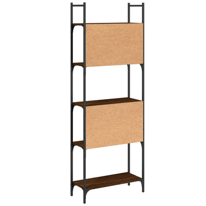 vidaXL Bücherregal 5 Böden Braun Eichen-Optik 60,5x24x166,5 cm