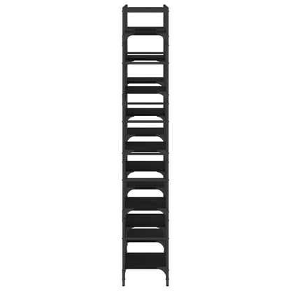 vidaXL Bücherregal Schwarz 127,5x28,5x172,5 cm Holzwerkstoff