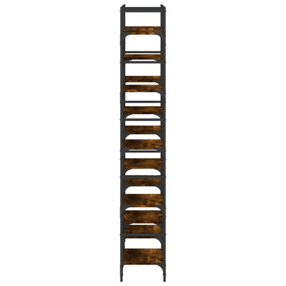 vidaXL Bücherregal Räuchereiche 127,5x28,5x172,5 cm Holzwerkstoff