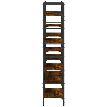 vidaXL Bücherregal Räuchereiche 160x28,5x136,5 cm Holzwerkstoff
