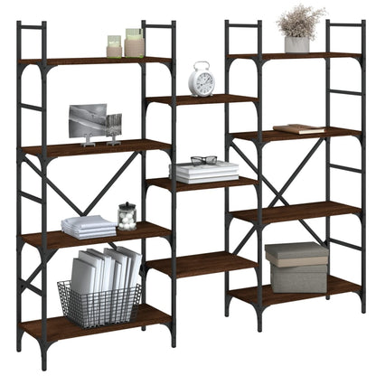 vidaXL Bücherregal Braun Eichen-Optik 160x28,5x136,5 cm Holzwerkstoff