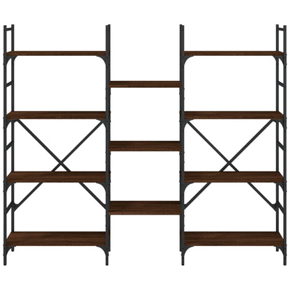 vidaXL Bücherregal Braun Eichen-Optik 160x28,5x136,5 cm Holzwerkstoff