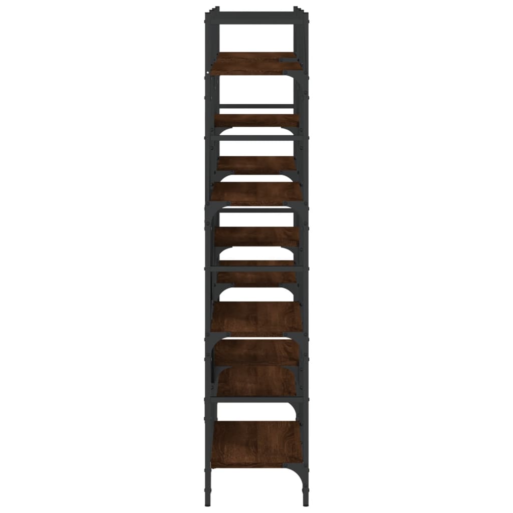 vidaXL Bücherregal Braun Eichen-Optik 160x28,5x136,5 cm Holzwerkstoff