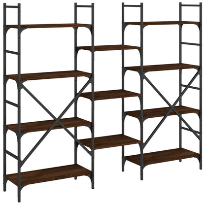 vidaXL Bücherregal Braun Eichen-Optik 160x28,5x136,5 cm Holzwerkstoff