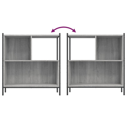 vidaXL Bücherregal Grau Sonoma 72x28x77,5 cm Holzwerkstoff