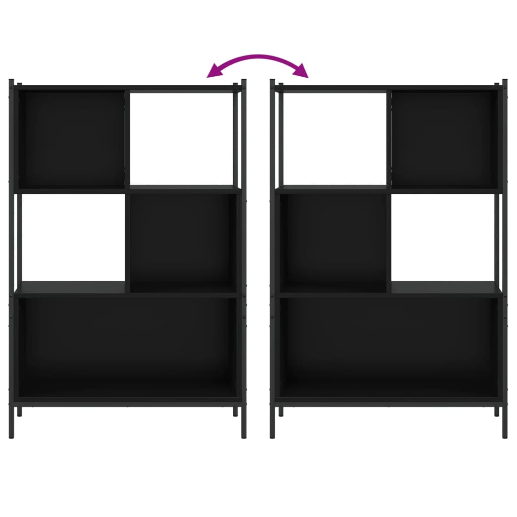 vidaXL Bücherregal Schwarz 72x28x109 cm Holzwerkstoff