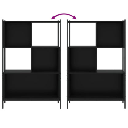 vidaXL Bücherregal Schwarz 72x28x109 cm Holzwerkstoff