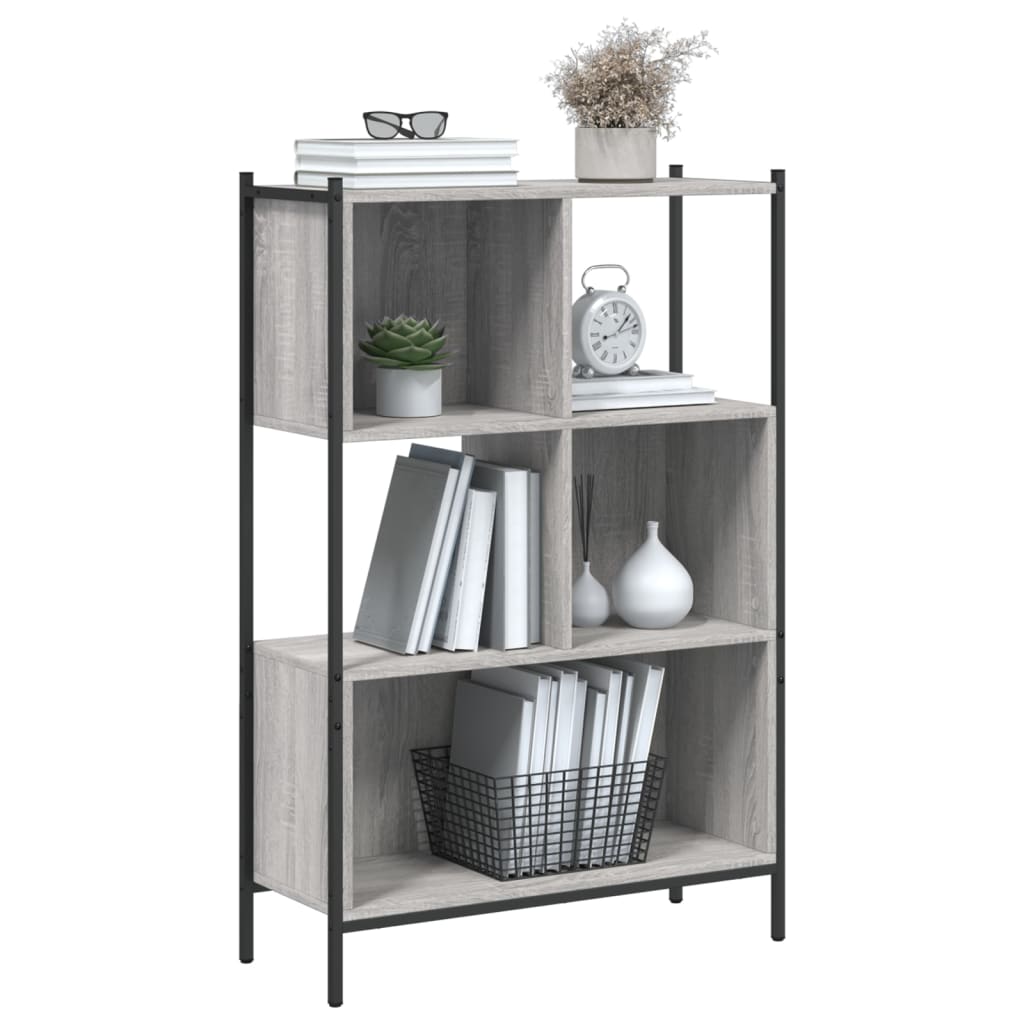 vidaXL Bücherregal Grau Sonoma 72x28x109 cm Holzwerkstoff
