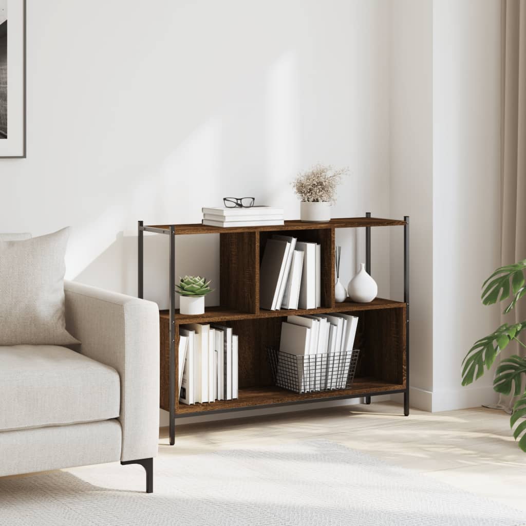 vidaXL Bücherregal Braun Eichen-Optik 102x28x77,5 cm Holzwerkstoff