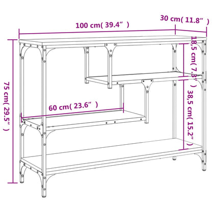 vidaXL Konsolentisch Sonoma-Eiche 100x30x75 cm Holzwerkstoff