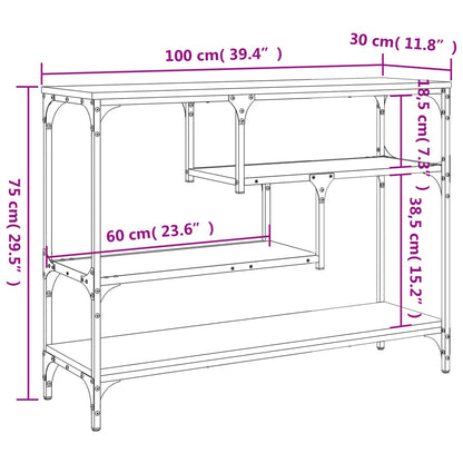 Konsolentisch Grau Sonoma 100x30x75 cm Holzwerkstoff