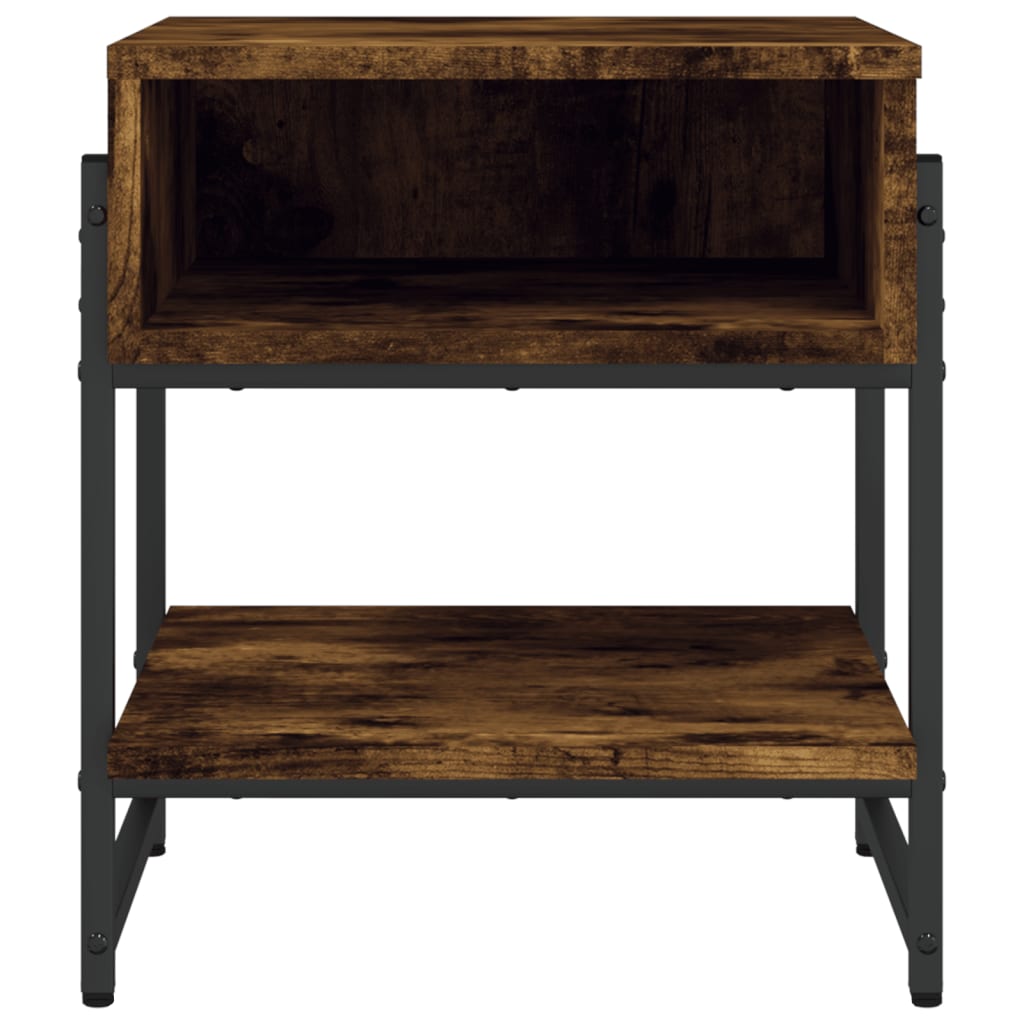 vidaXL Couchtisch Räuchereiche 40x40x45 cm Holzwerkstoff