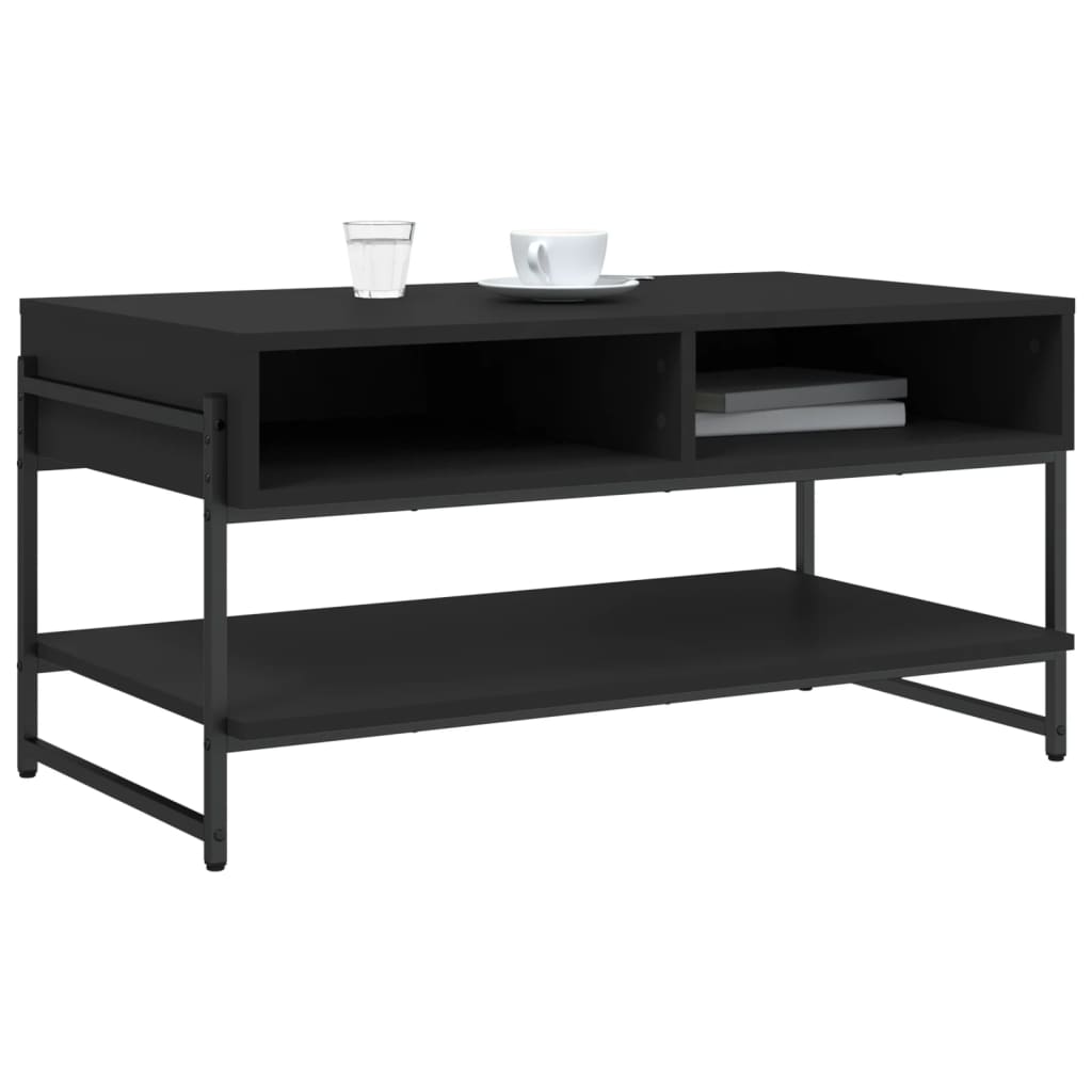 vidaXL Couchtisch Schwarz 90x50x45 cm Holzwerkstoff