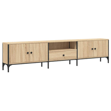 vidaXL Meuble TV avec tiroir Chêne Sonoma 200x25x44 cm Bois d'ingénierie
