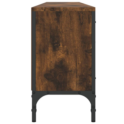 Meuble TV vidaXL avec tiroir chêne fumé 200x25x44cm bois d'ingénierie