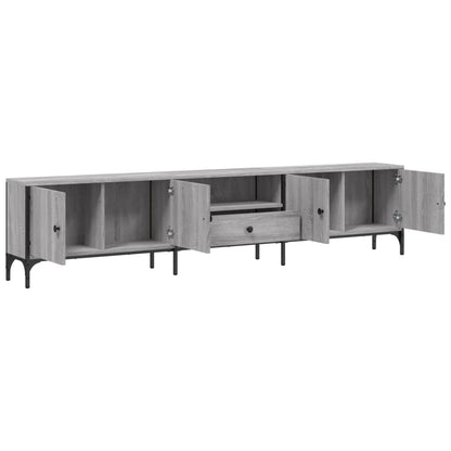 vidaXL TV-Schrank mit Schublade Grau Sonoma 200x25x44 cm Holzwerkstoff