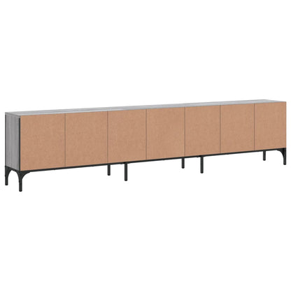 vidaXL TV-Schrank mit Schublade Grau Sonoma 200x25x44 cm Holzwerkstoff