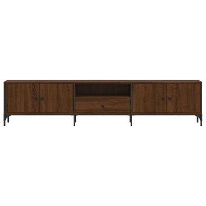 vidaXL TV-Schrank mit Schublade Braun Eiche 200x25x44 cm Holzwerkstoff