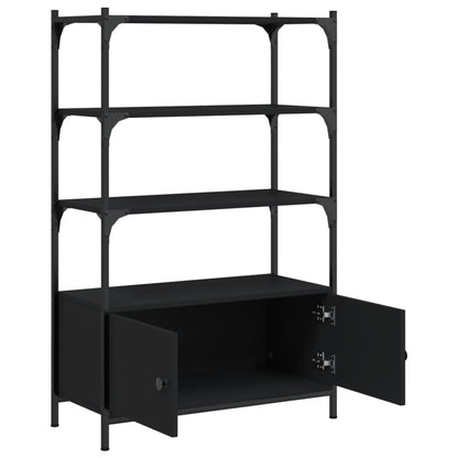 vidaXL Bücherregal 3 Böden Schwarz 70x30x109,5 cm Holzwerkstoff