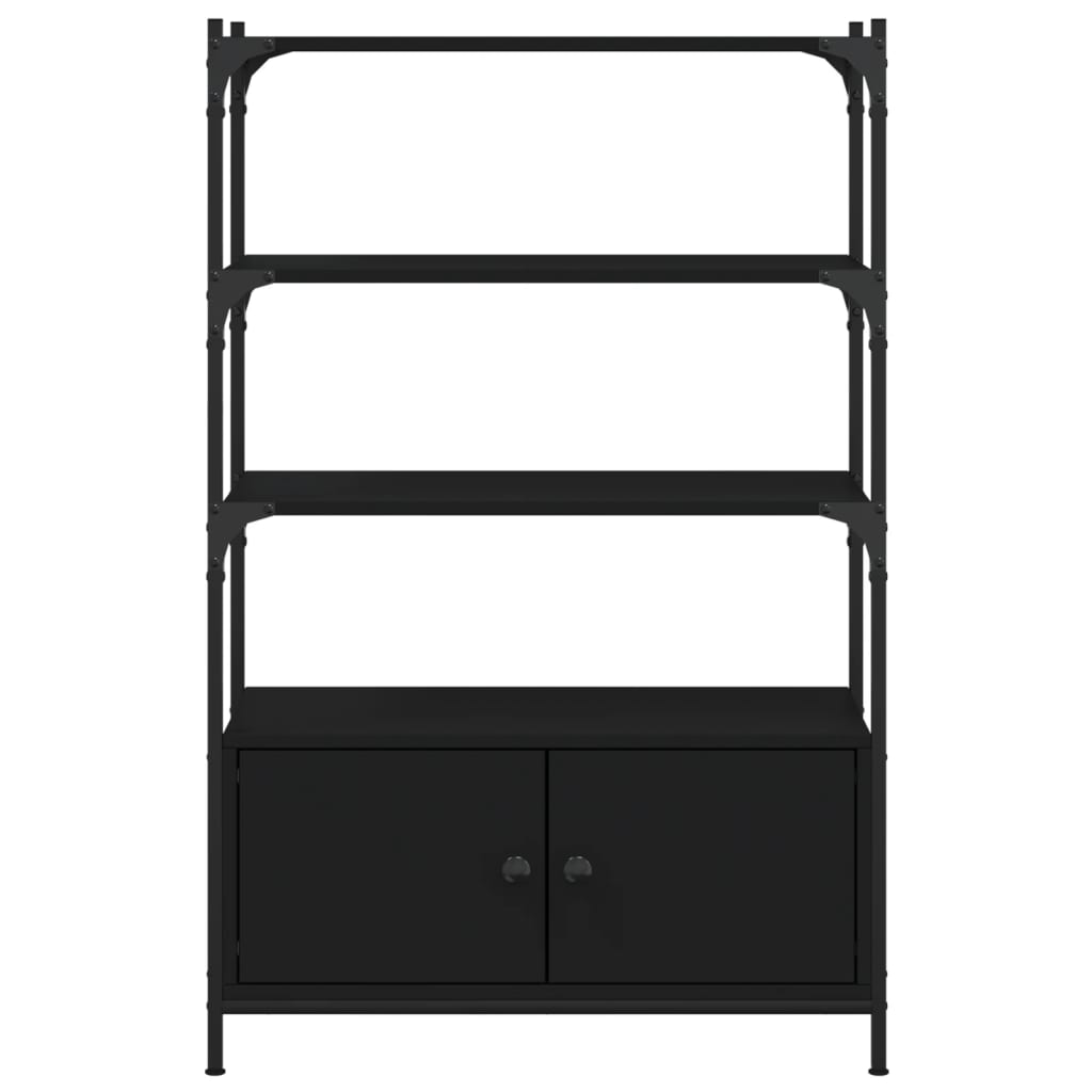 vidaXL Bücherregal 3 Böden Schwarz 70x30x109,5 cm Holzwerkstoff