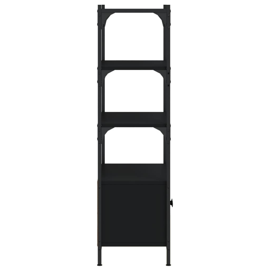 vidaXL Bücherregal 3 Böden Schwarz 70x30x109,5 cm Holzwerkstoff