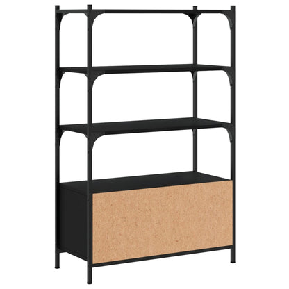 vidaXL Bücherregal 3 Böden Schwarz 70x30x109,5 cm Holzwerkstoff