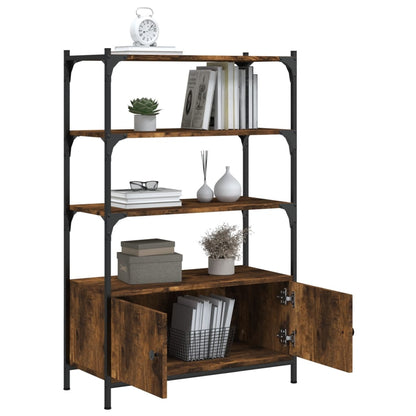 vidaXL Bücherregal 3 Fächer Räuchereiche 70x30x109,5 cm Holzwerkstoff
