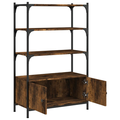 vidaXL Bücherregal 3 Fächer Räuchereiche 70x30x109,5 cm Holzwerkstoff